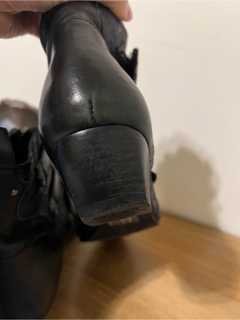 John Fluevog Eileen Dark Navy Blue Black Ornate Ankle Boot 9 N - Picture 13 of 16
